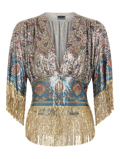 Rabanne Sequin-embellished Top In Multi
