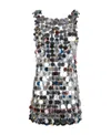 Rabanne Ladies Sequin Embellished Mini Dress In Gray