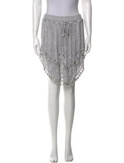 Pre-owned Rabanne Sequin Embellishments Mini Skirt In Multi