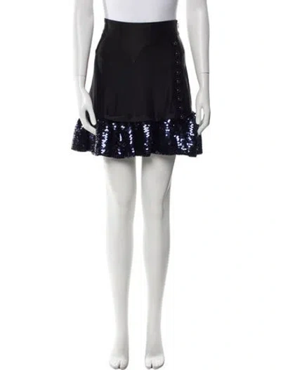 Pre-owned Rabanne Sequin Embellishments Mini Skirt In Multi