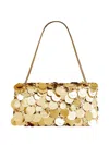 Rabanne Sequin-embroidered Baguette Bag In Gold