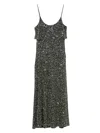 Rabanne Sequin-layered Midi Dress In Green