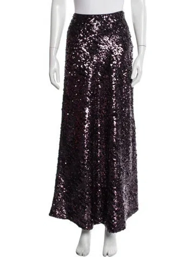 Pre-owned Rabanne Sequin Long Skirt W/ Tags In Purple