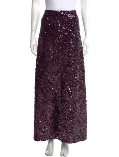 Pre-owned Rabanne Sequin Long Skirt W/ Tags In Purple