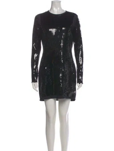 Pre-owned Rabanne Sequin Mini Dress In Black