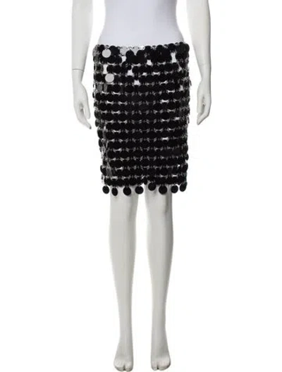 Pre-owned Rabanne Sequin Mini Skirt In Black