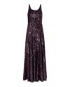 Rabanne Sequin Sleeveless Gown In Purple