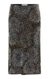 Rabanne Sequined Crepe Midi Skirt In Multi
