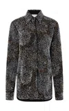 Rabanne Sequined Crepe Shirt In Multi