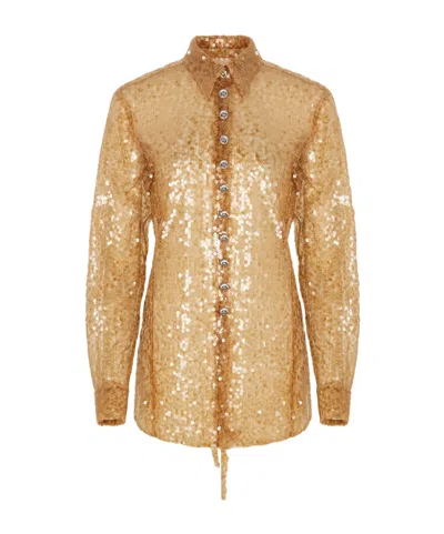 RABANNE SEQUIN-EMBROIDERED SHIRT