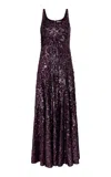 Rabanne Sequined Gown In Purple