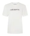 Rabanne Embellished Logo Regular T-shirt In White