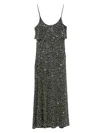 Rabanne Flared Midi Dress Sequin Embellishment In Multi