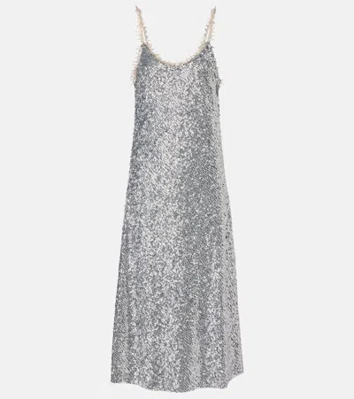 RABANNE SEQUINED MIDI DRESS