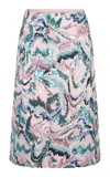 Rabanne Sequined Midi Skirt In Multi