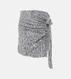 Rabanne Sequined Miniskirt In Silver