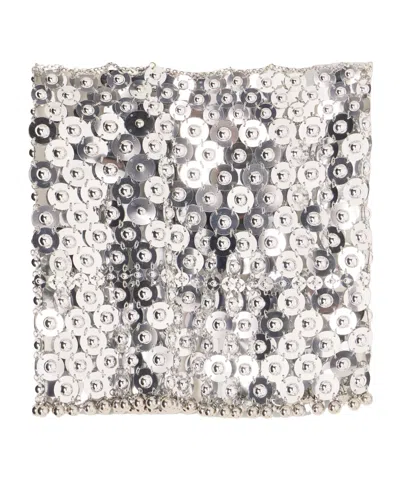 Rabanne Sequined Silver-tone Chainmail Mini Skirt In Multi