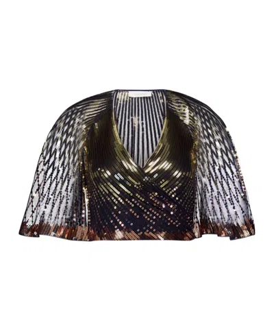 RABANNE SEQUIN EMBELLISHED BLOUSE