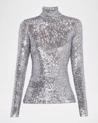 RABANNE SEQUINED TURTLENECK TOP