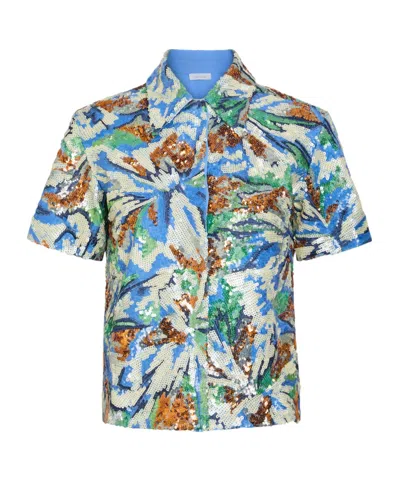 Rabanne Haut Sequin-embellished Shirt In Multi