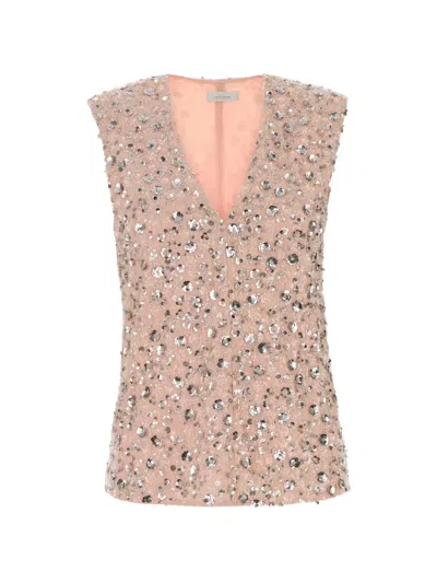 Rabanne Haut Bead And Sequin-embellished Crepe Blouse In Multi