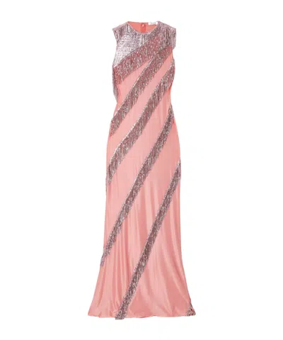 Rabanne Sequin-fringe Maxi Dress In Multi