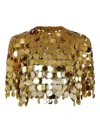 Rabanne Sequinned Crop Top In Brown
