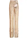 Rabanne Sequinned Flared Trousers In Gold