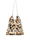 Rabanne Sequinned Shoulder Bag In Neutrals