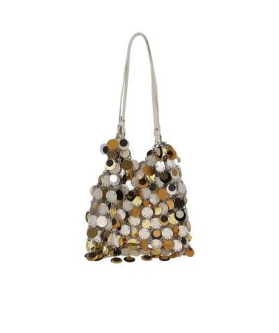 Rabanne Sequinned Shoulder Bag In Nude