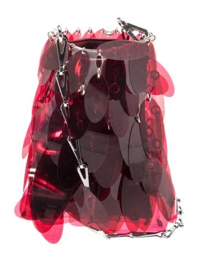 Pre-owned Rabanne Sequins Backpack In Burgundy
