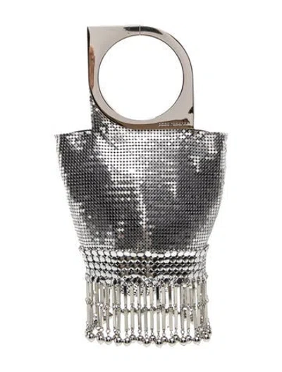 Pre-owned Rabanne Sequins Bucket Bag In Silver