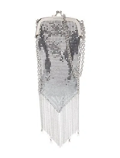 Pre-owned Rabanne Sequins Minaudière In Metallic/silver