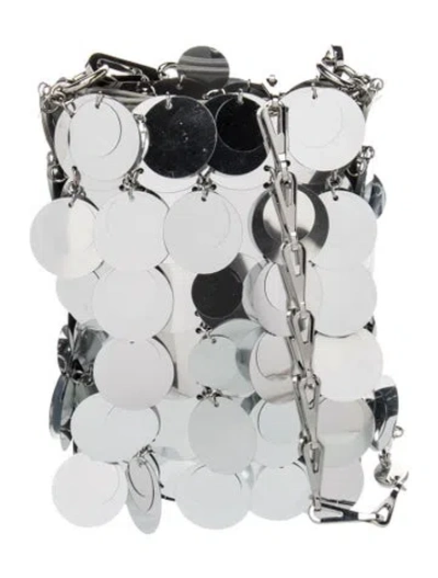Pre-owned Rabanne Sequins Minaudière In Metallic/silver