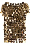 Rabanne Sequins T-shirt In Gold