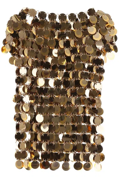 Rabanne Sequins T-shirt In Gold