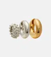Rabanne Set Of 3 Assorted Ear Cuffs In Silver