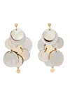 Rabanne Shell Disc Pearl Drop Earrings