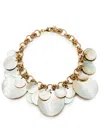 Rabanne Shell Disc Pearl Necklace
