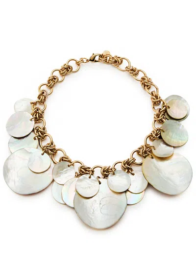 Rabanne Shell Disc Pearl Necklace