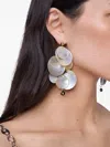 Rabanne Shell Discs Earrings In White