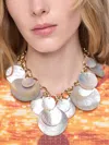 Rabanne Shell Disc Pearl Necklace