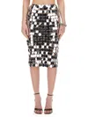Rabanne Shimmering Midi Skirt With Circular Plastic Discs