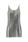 Rabanne Metallic Sleeveless Top With Spaghetti Straps And Chainmail In Metallic