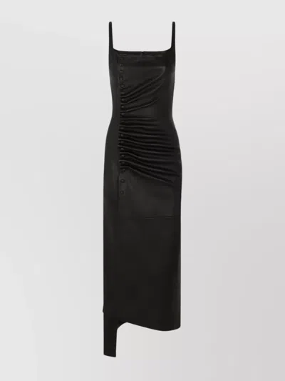 RABANNE SHORT DRESS ASYMMETRIC HEM