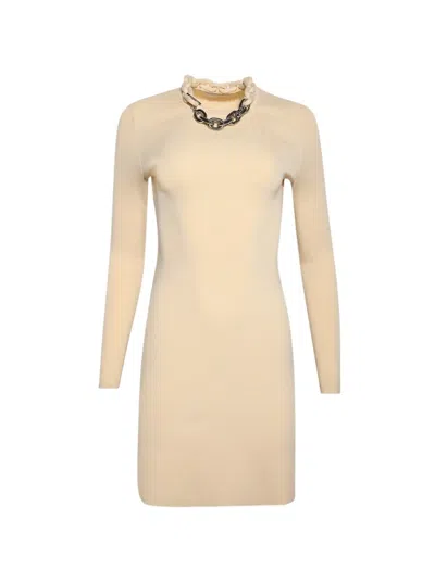 Rabanne Short Dress Cream In Neutrals