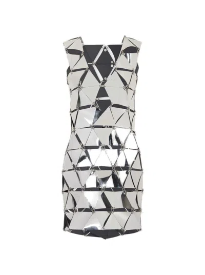 RABANNE RABANNE SHORT DRESS IN ASSEMBLY MIROIR