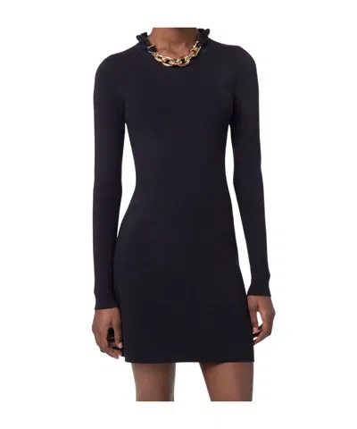 Rabanne Short Knitted Dress In Black