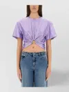 Rabanne Cropped T-shirt With Piercing Detail