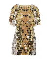 Rabanne Iconic Sparkle Discs Mini Dress In Multicolor